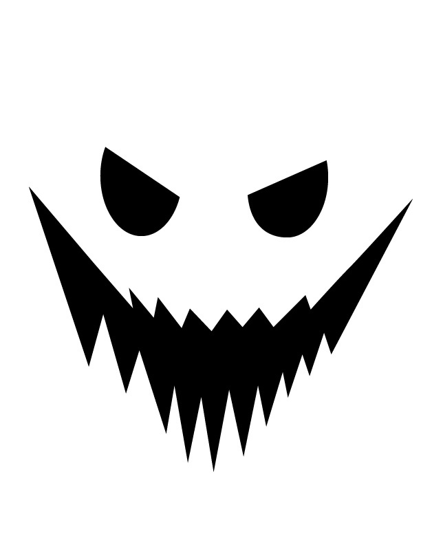 Creepy Ghost Face - Free Printable Coloring Pages - Cliparts.co