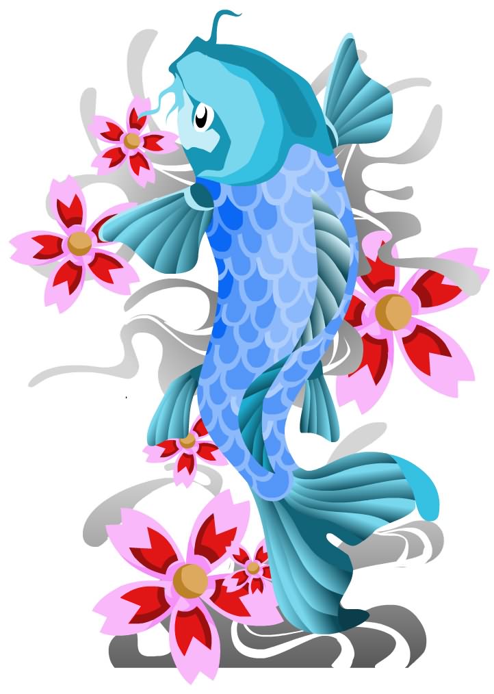 Beautiful Koi Fish Tattoo Sample