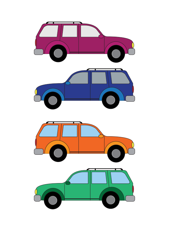 SUV cars Free Vector / 4Vector