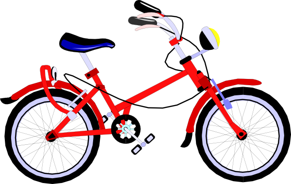 Red Bicycle clip art - vector clip art online, royalty free ...