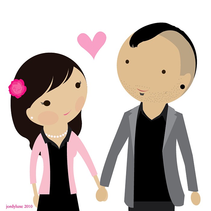 2-Person Custom Cartoon Holding Hands by jordyluxe on Etsy