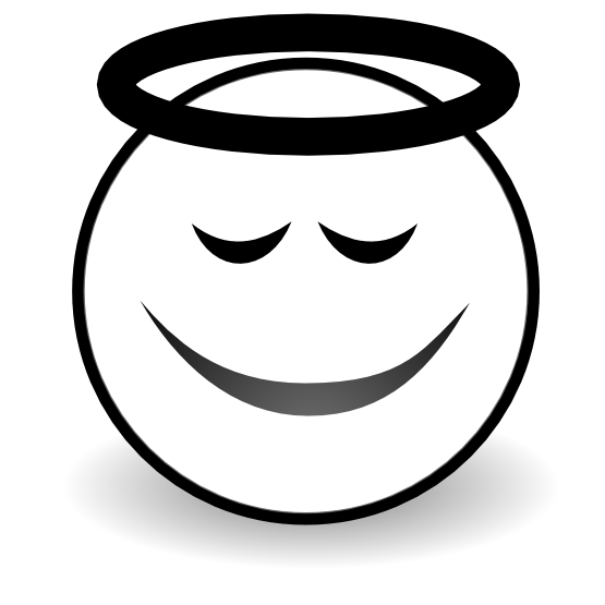 clipartist.net » Clip Art » face angel black white line art SVG