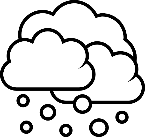 Weather Showers Scattered - Outline clip art - vector clip art ...