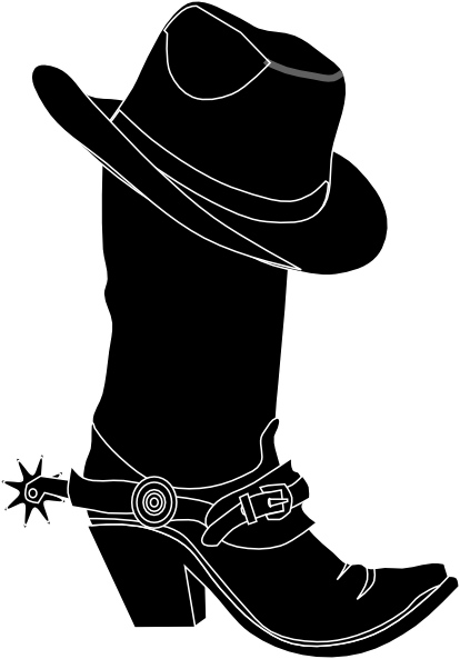 Cowgirl Hat And Boot clip art - vector clip art online, royalty ...