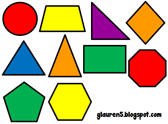 Ginger Snaps Clip Art: Primary Geometric Shapes Set