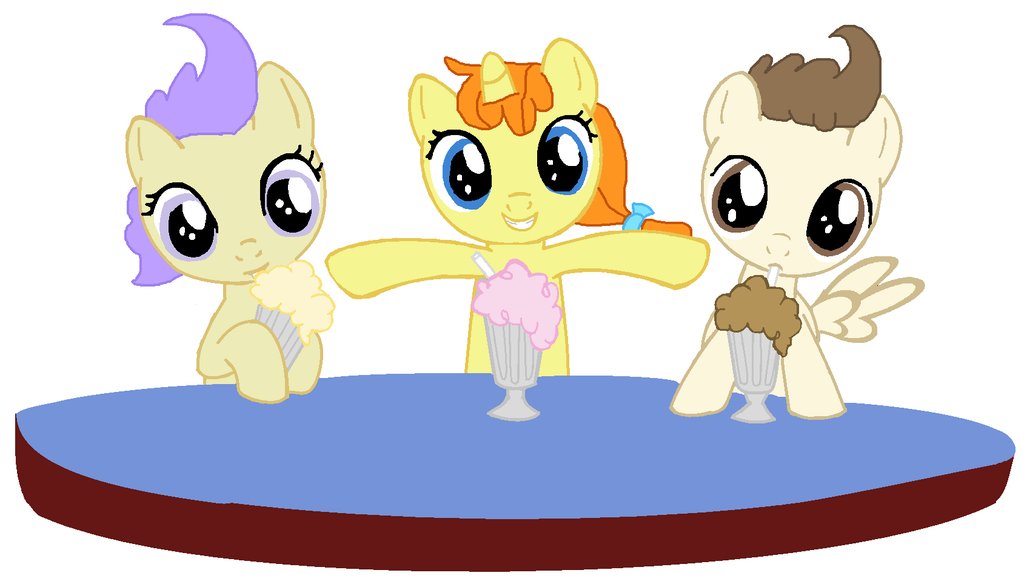 Baby Ponies are grounded with Milkshakes by 3D4D on deviantART