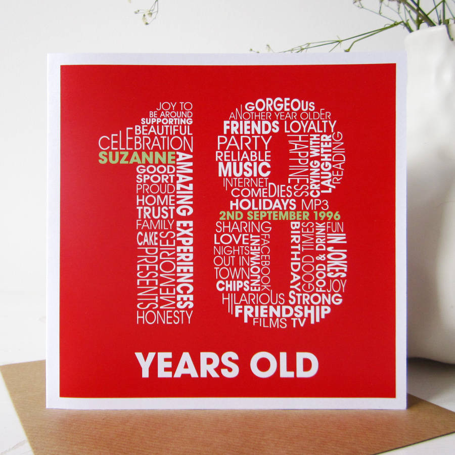 personalised 18th birthday card by mrs l cards ...