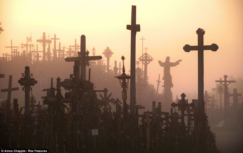 Mysterious hill of crosses where pilgrims actually believe Christ ...