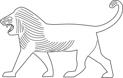 Download Lion Outline clip art Vector Free