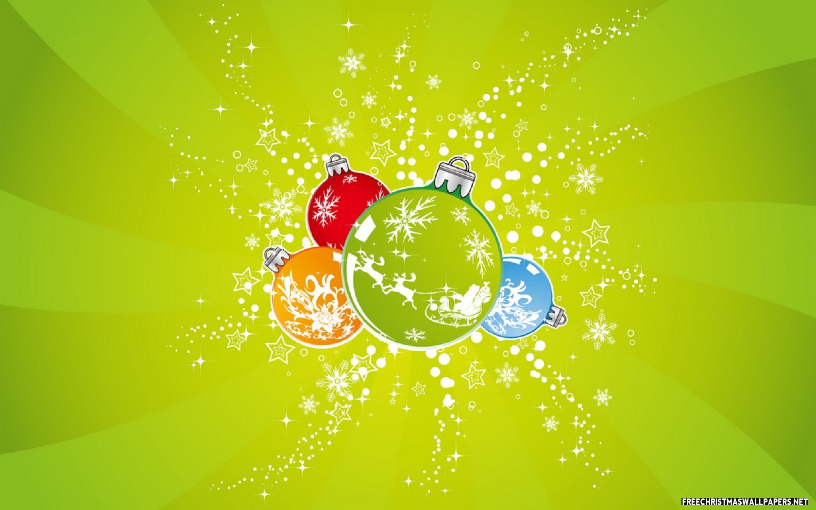 4 Beautiful Xmas Ornaments Wallpaper