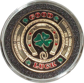 Amazon.com : Hand Painted Poker Card Guard Protector - Good Luck ...