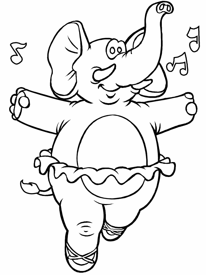 Cute Elephants Coloring Pages Images & Pictures - Becuo