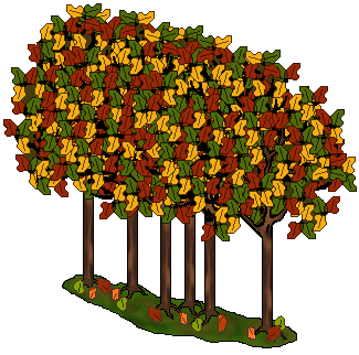 Fall Clip Art - Trees, Pumpkings and Leaves