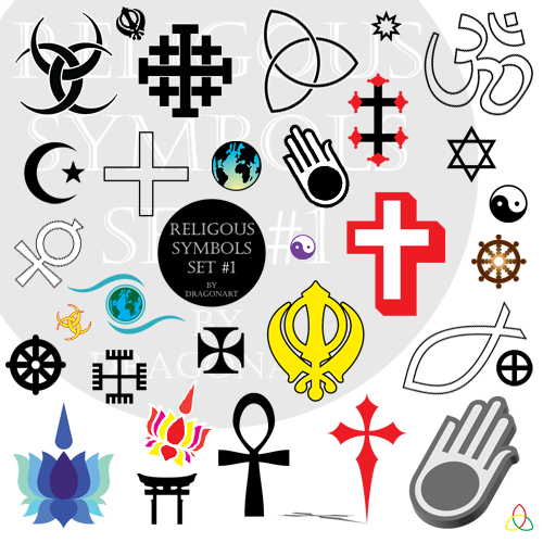 Religious Symbols Vector Set #1 | DragonArtz Designs (we moved to ...