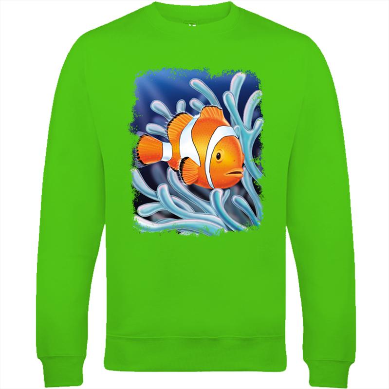 Tropical Nemo Type Clown Fish Swimming Adult Sweatshirt Jumper | eBay