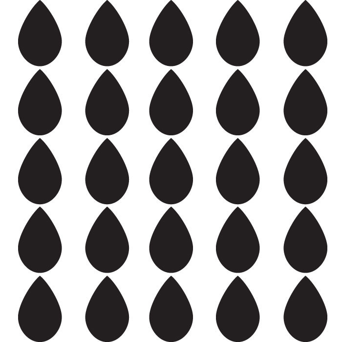 Raindrops-Single Size-Wall Pattern Decals - Cozy Wall Art