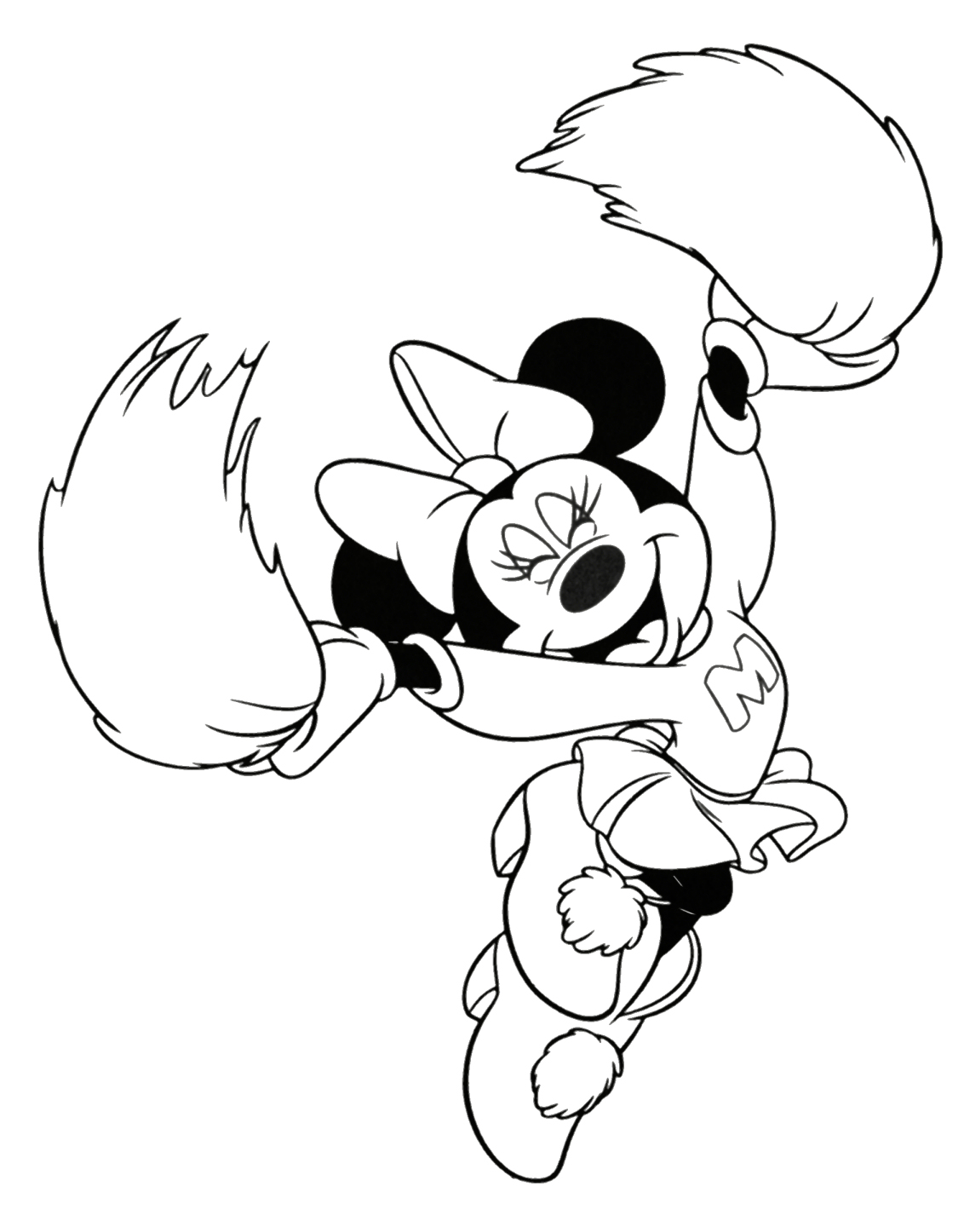 Free Printable Disney Minnie Mouse Cartoon Coloring Pages