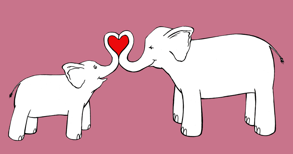 Mom And Baby Elephant Cartoon Images & Pictures - Becuo