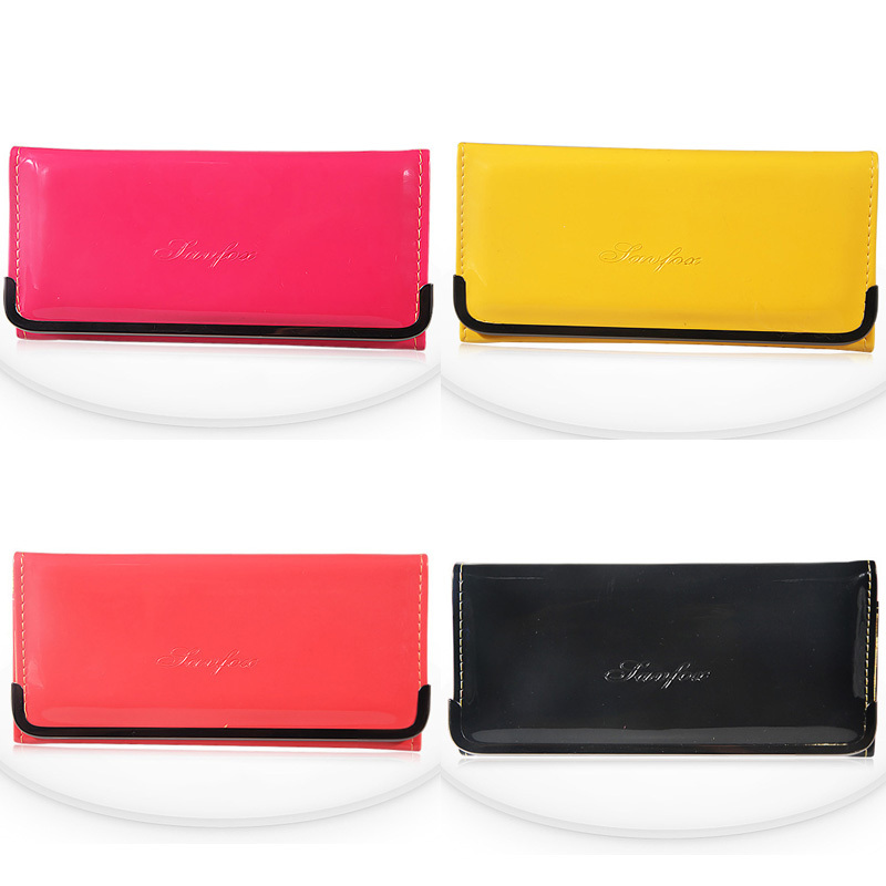 Korean Ladies Wallet Iron Edge Fashion Candy Colored Light Leather ...
