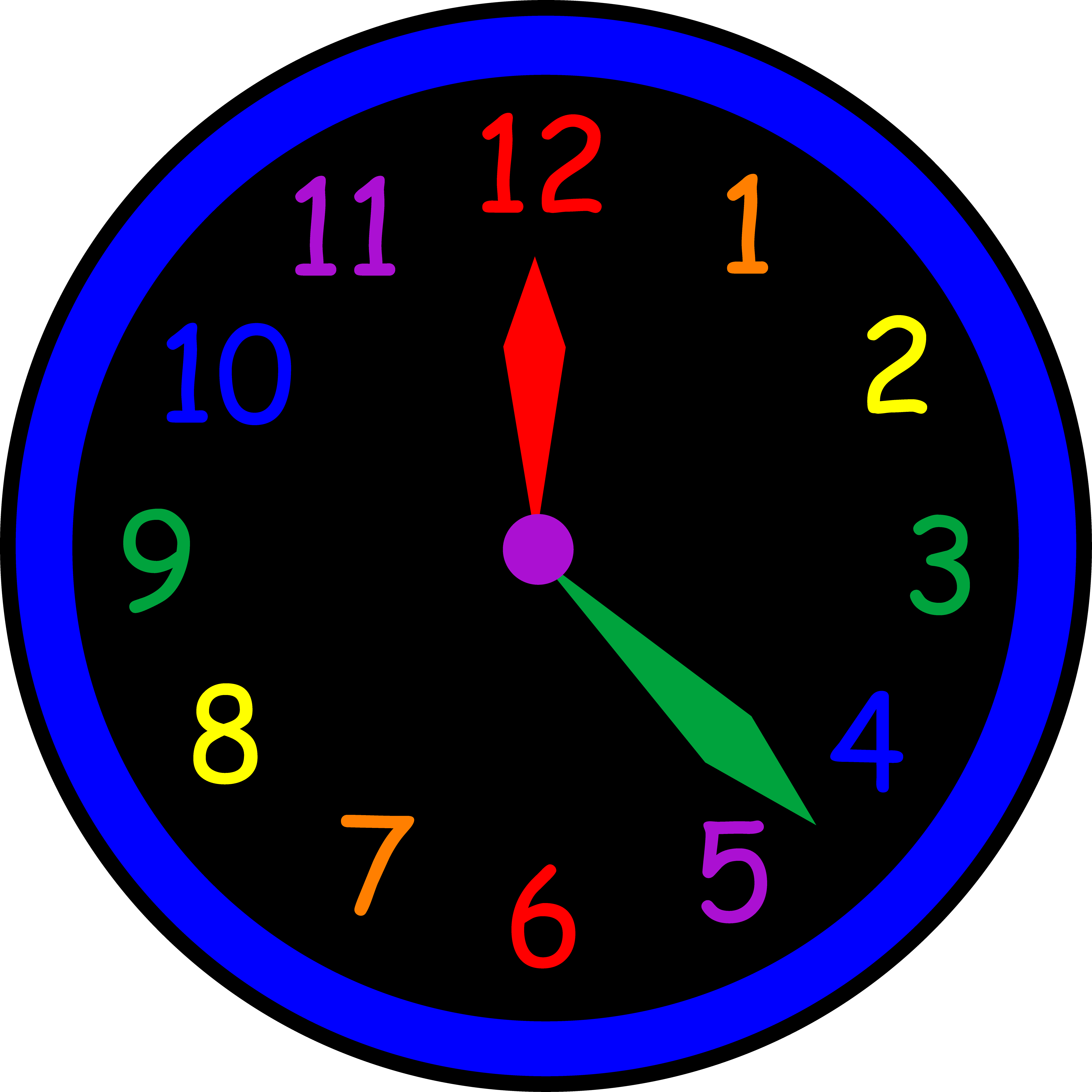 Colorful Clock Clipart | Clipart Panda - Free Clipart Images
