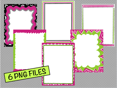 Classroom Freebies Too: Six Free, Bright Borders for You to Use!