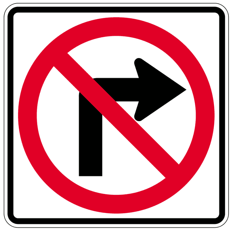 No Right Turn Page Clip Art Download