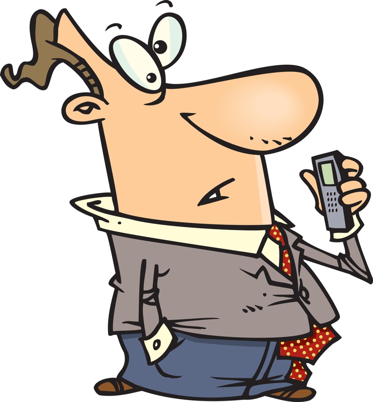 Man Talking On Cell Phone Cartoon Images & Pictures - Becuo