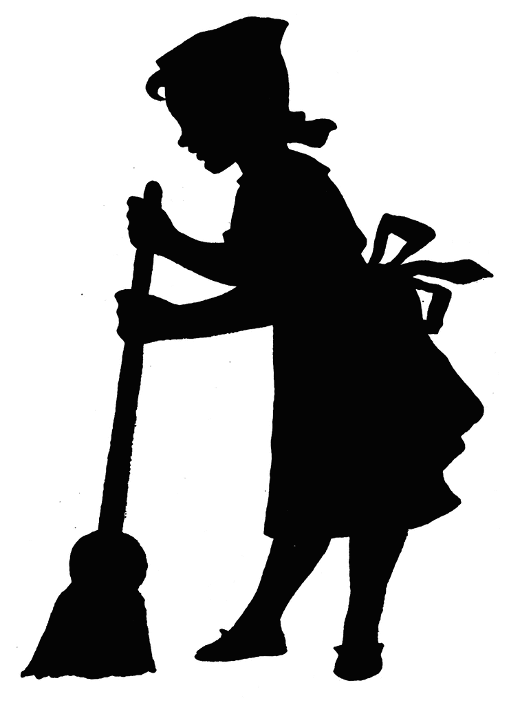 Girl sweeping floor | ClipArt ETC