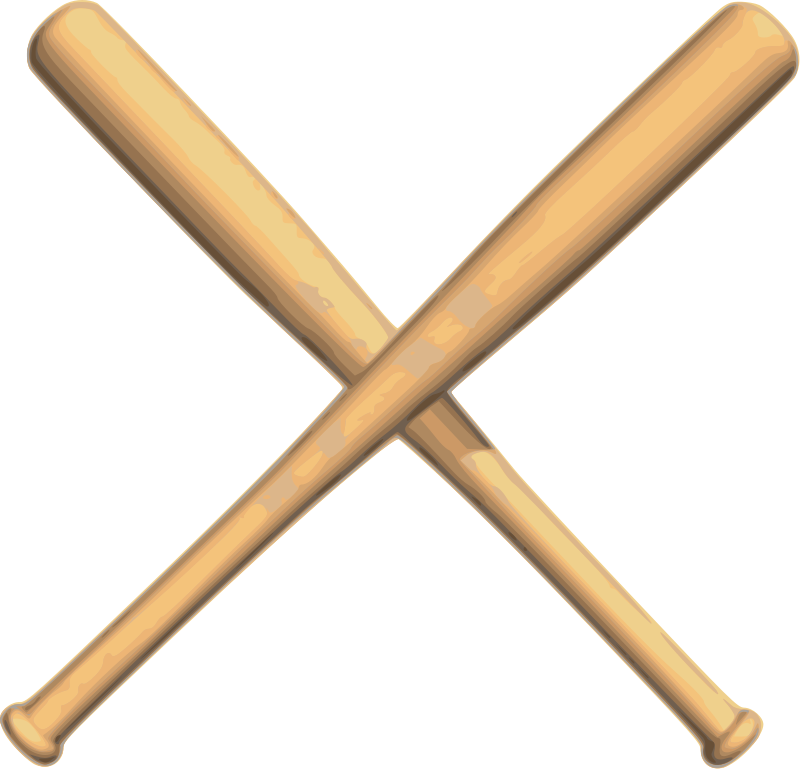 Crossed bats baseball vector clip art download free - Clipart ...
