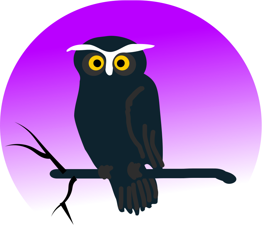 Cartoon Owl small clipart 300pixel size, free design