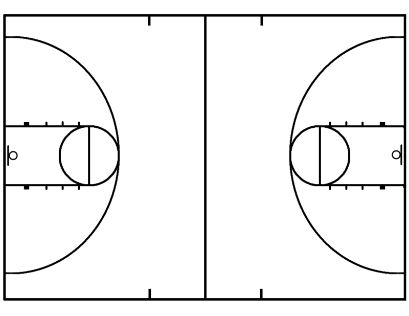 Basketball Half Court Clipart
