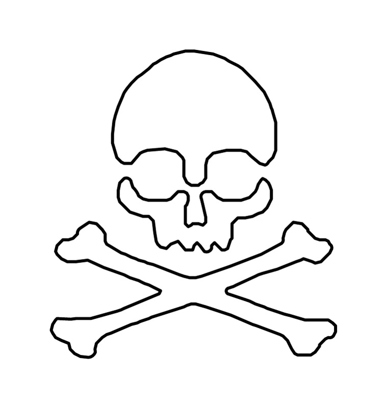 Skull And Bones Stencil