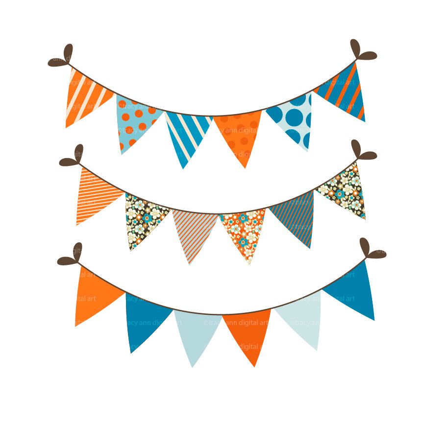 Popular items for bunting clip art on Etsy