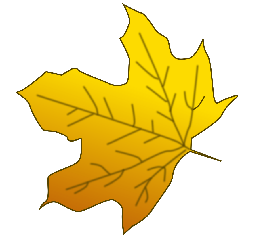 Yellow Leaf small clipart 300pixel size, free design