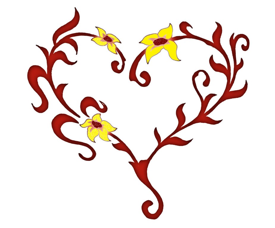 Flower Heart Tattoos | eyecatchingtattoos.