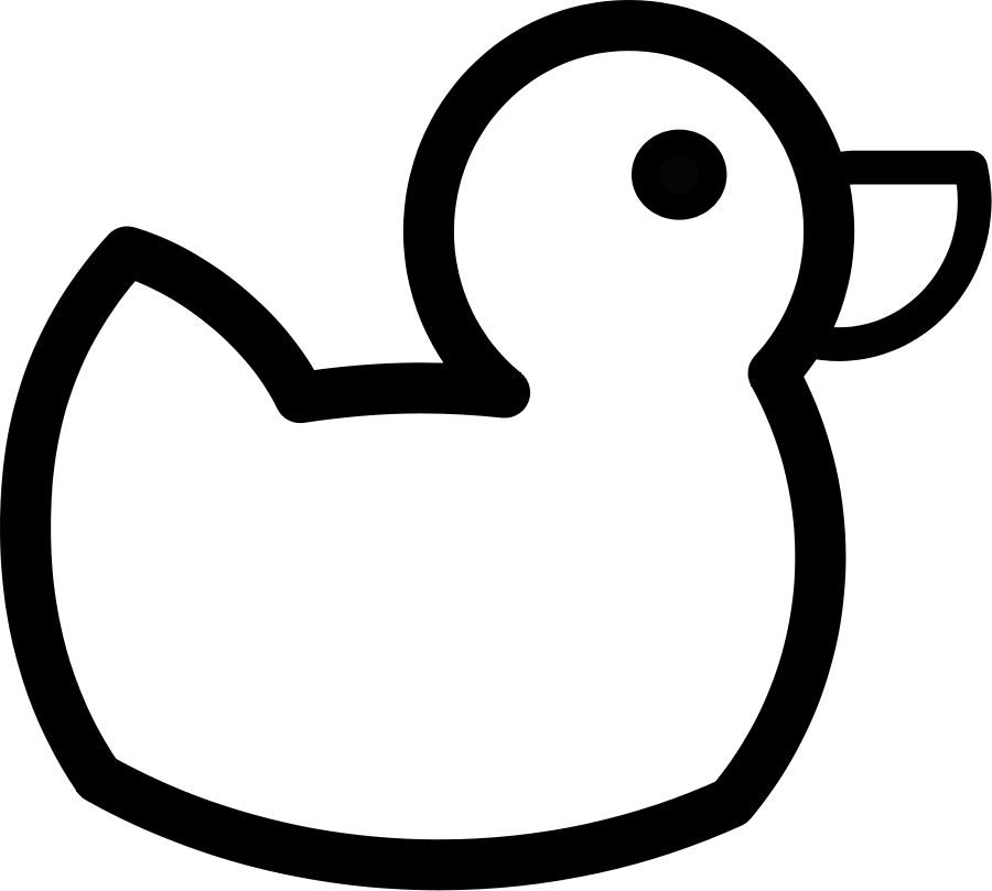 Duck Outline Clipart, vector clip art online, royalty free design ...