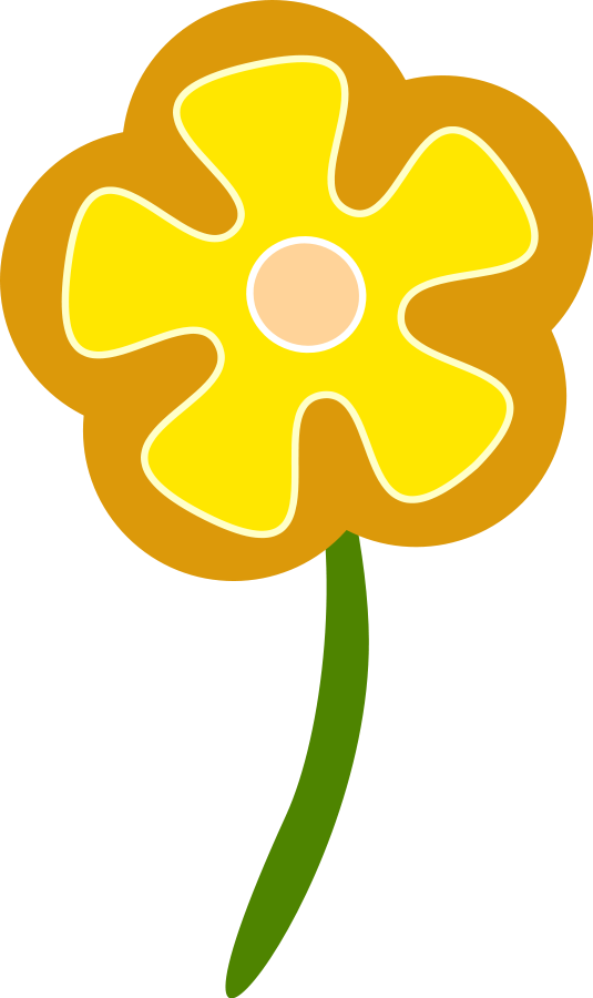 Yellow Flower Sweet Clipart, vector clip art online, royalty free ...
