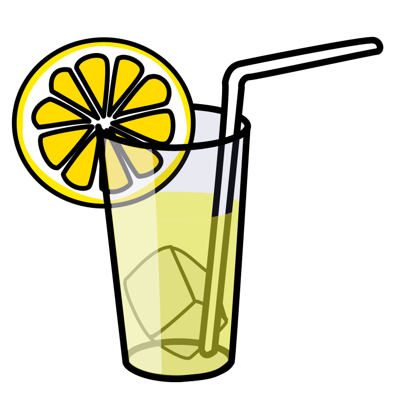 Nicubunu Lemonade Glass image - vector clip art online, royalty ...