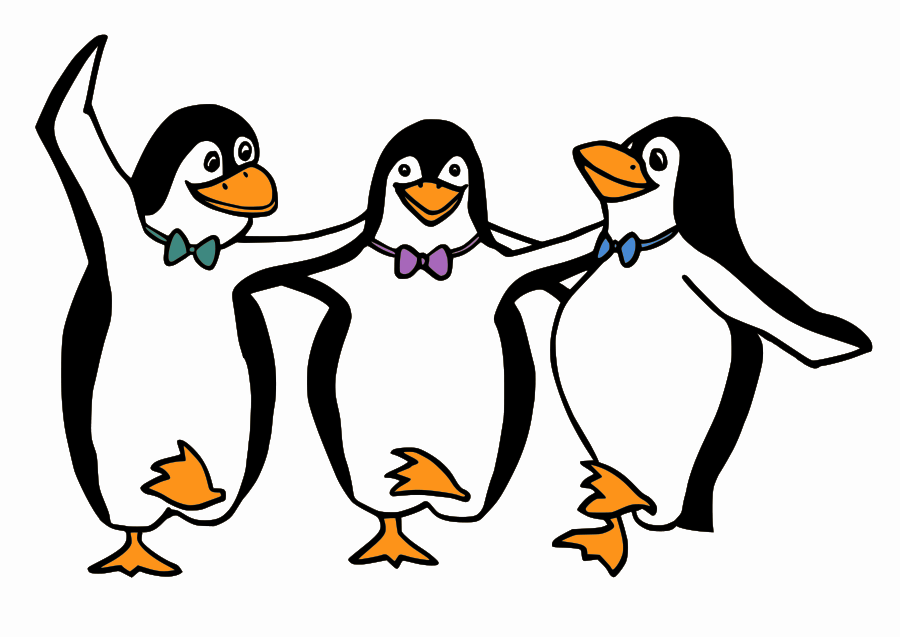 Dancing Penguins medium 600pixel clipart, vector clip art ...