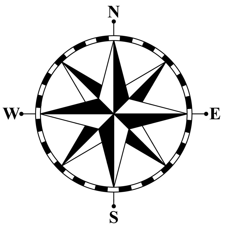 CLIPART COMPASS ROSE | Royalty