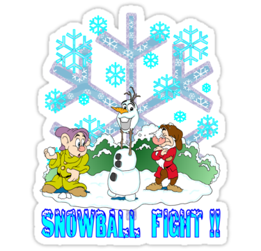 Snowball Fight Disney style" Stickers by Skree | Redbubble