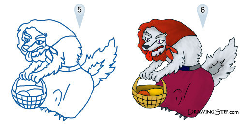 Cartoon Wolf Drawing