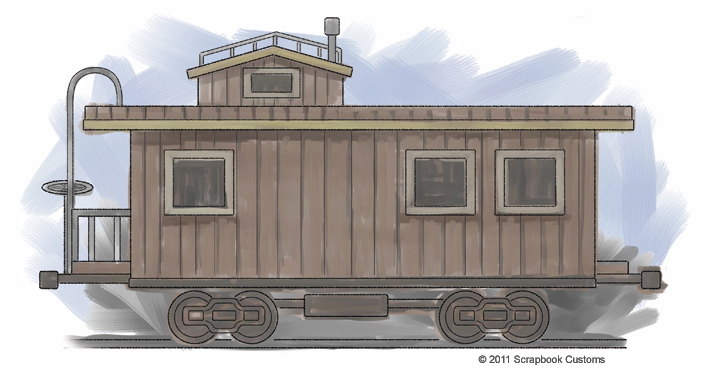 Train Caboose Drawing - Gallery