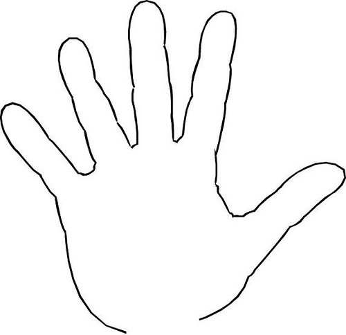 Hand Outline Template Printable | Clipart Panda - Free Clipart Images