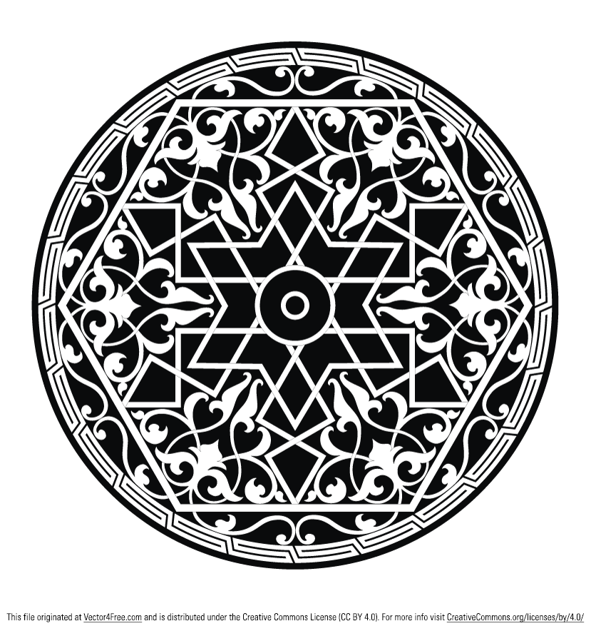 Round Ornamental Element - Free Vector Art