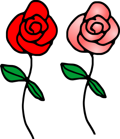 Simple Red Rose Drawing - Gallery