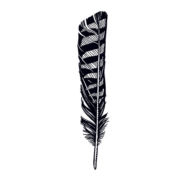 Tattly™ Designy Temporary Tattoos. — Hawk Feather