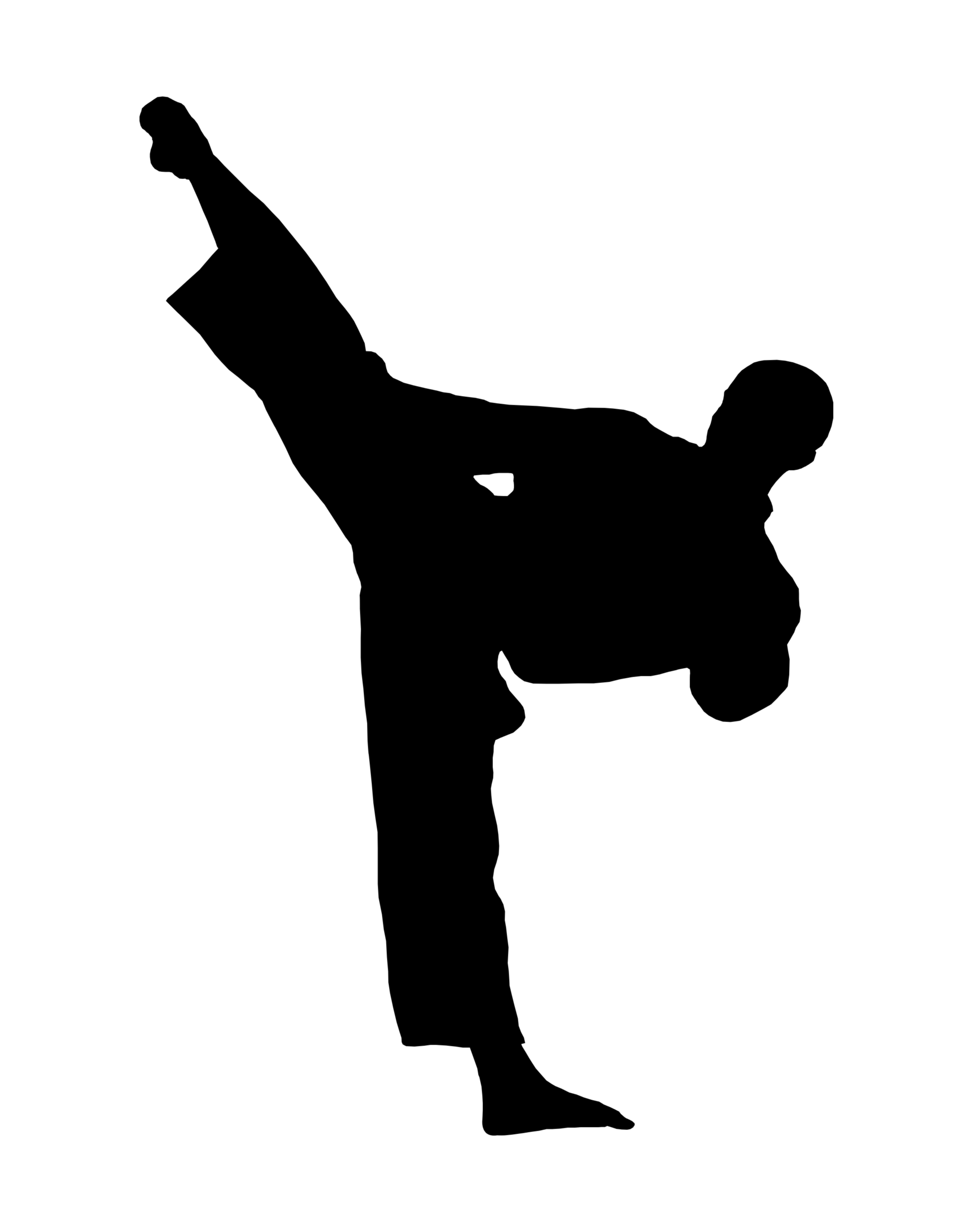 Pix For > Karate Kick Clipart