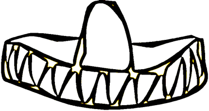 a mexican hat Colouring Pages
