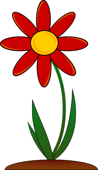 Red Flower clip art - vector clip art online, royalty free ...